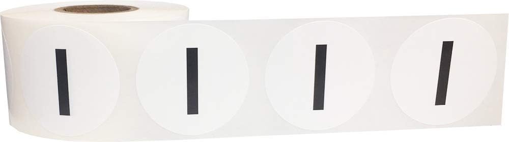 Letter I Inventory Labels 1.5 inch Round Circle Dots 500 Adhesive Stickers