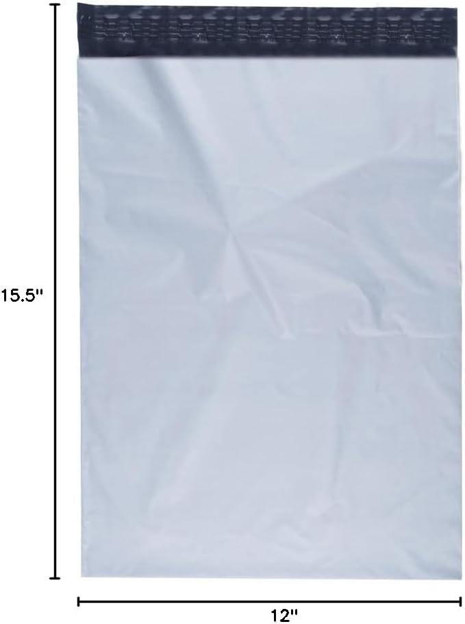 FungLam Poly Mailers Shipping Envelopes Bags, 12 x 15.5 - inches, 100 Bags