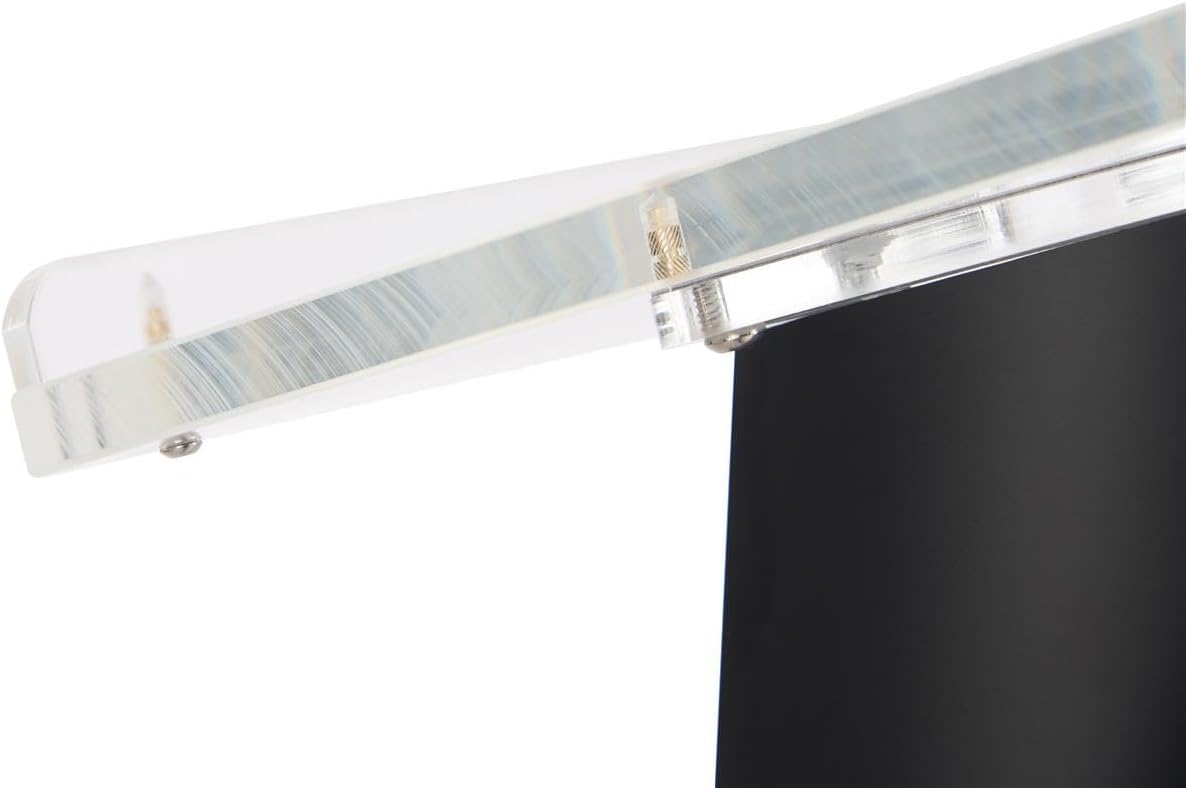 Displays2go Acrylic Podium, Aluminum Sides, Frosted Front Panel, Black (LECTALACBF)