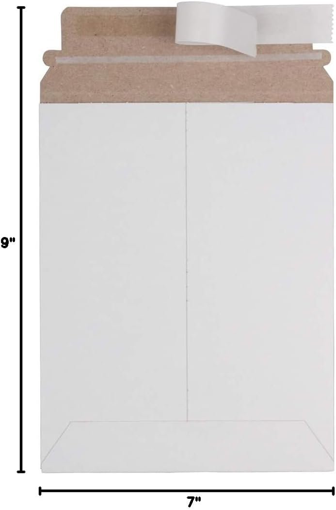 JAM Paper Recycled Photo Mailer Envelopes - 7" x 9" - White - 6/pack