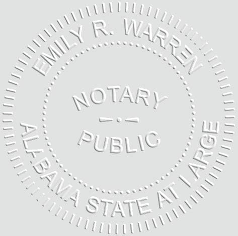 MaxMark Notary Seal Round Pink Embosser for Alabama State - Includes Gold Burst Seal Labels (50 Count)