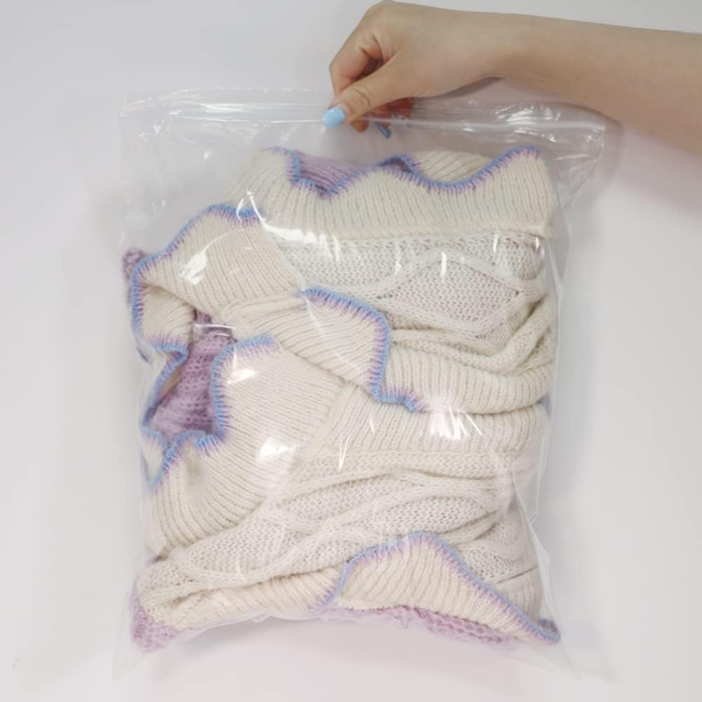 iMailer - 100 Count - 12" x 15" Large Zip Bags - 2 Mil Reclosable Zip Plastic Poly Bags with Lock Seal Zipper for Storage, Clothing, T-Shirts, Pants