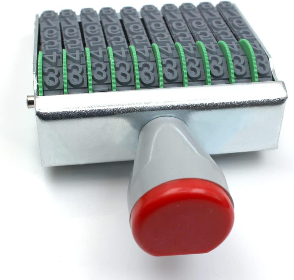 11 Digits Rubber Number Stamps 0-9 Business Stamps Office Stamps Logo Stamp Date Stamp Adjustable Multi- Functional Creative Symbol Rolling Wheel Stamp Personalized Custom Custom Stamps
