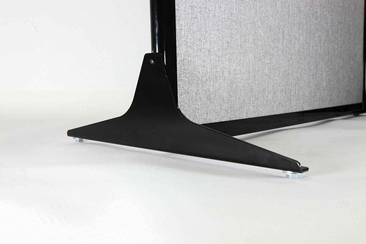 Versare Workstation Partition | Portable Wall Divider | Modern Office Cubicle | Free Standing Privacy Screen | Flexible Work Space | 33" x 70" W/Window, Navy Blue Fabric Panels