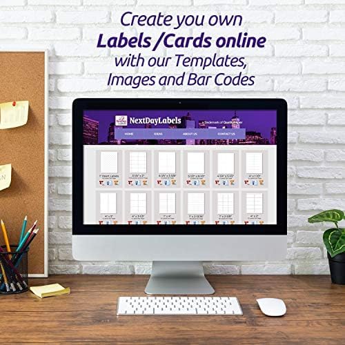 NextDayLabels – 1.5" x 1" Rectangular Sticker Labels for Printer - White Laser/Inkjet Printer Labels Return Address Labels Shipping Label Stickers (500 Sheets, 50 Per Sheet, 25000 Labels)