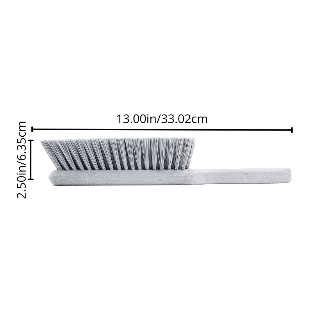 SPARTA Handheld Soft Counter Brush 8 Inch Bristle Span, Multi-Use Dust Brush with 5 Inch Handle for Tables, Countertops, and Delicate Surfaces, Polyester, Green, (Pack of 6)