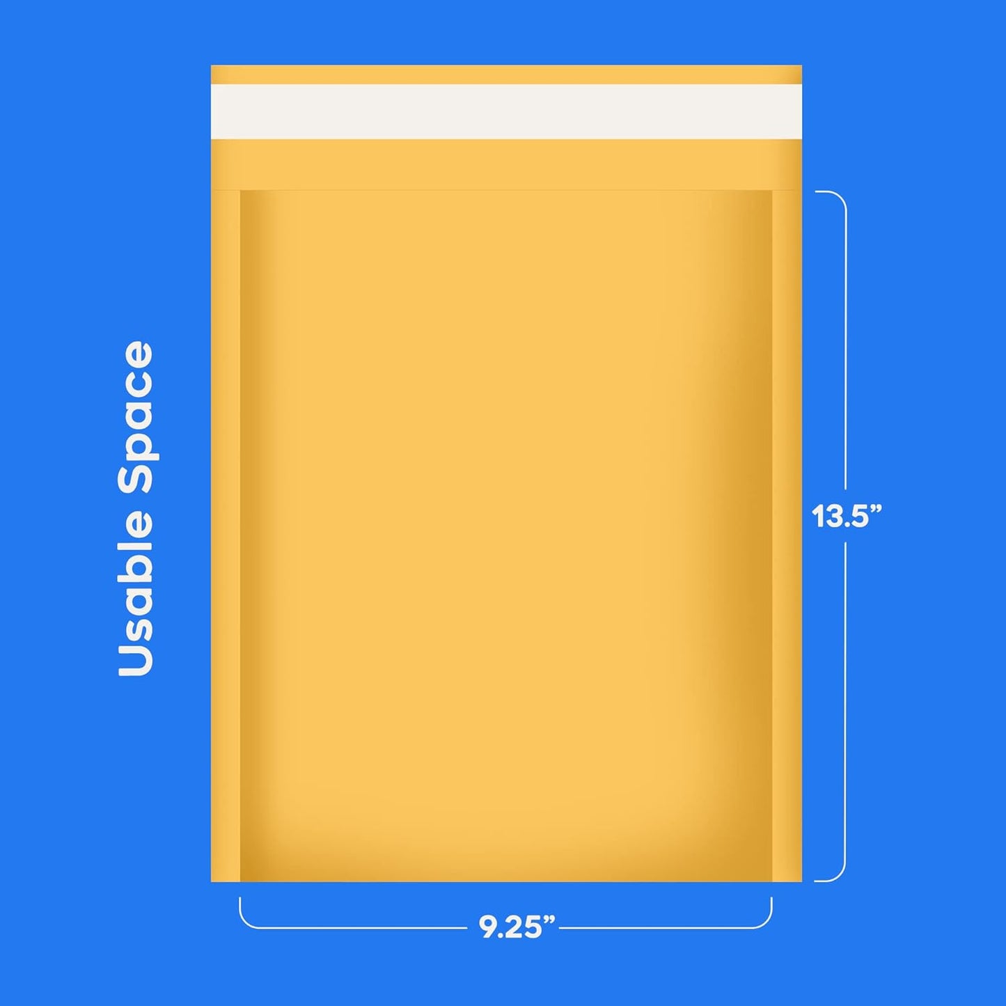 The Boxery 9.5”x14.5” Kraft Bubble Mailers | 100 Padded Envelopes Included - Self Sealing Shipping Bags - #4