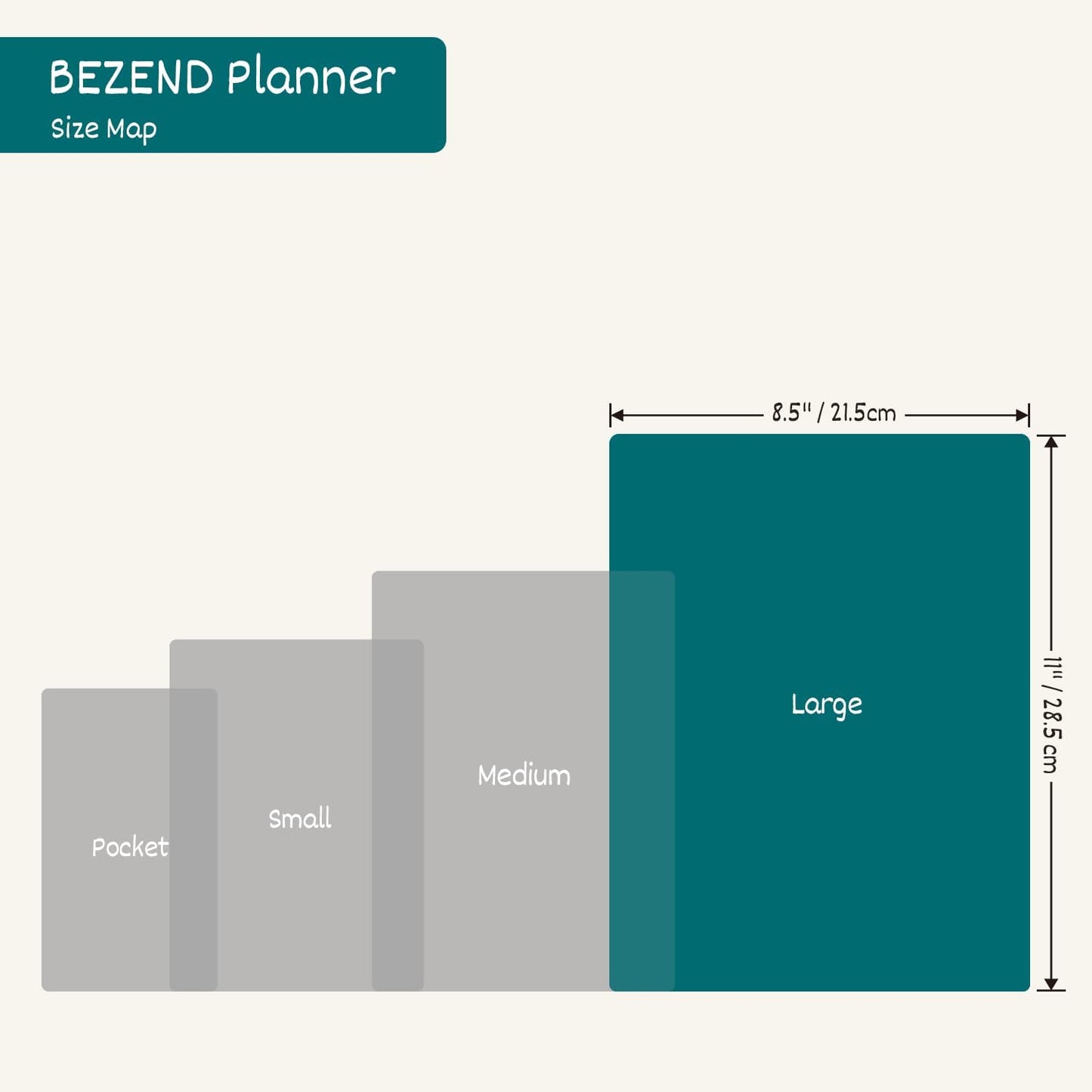 BEZEND Weekly Planner 2025-2026 with 2 Columns, 8.5" x 11" Academic Calendar 18 Months (Jul 25-Dec 26) Life Work Appointment Book with Monthly Tab, PU Leather Hardcover - Fruit Green