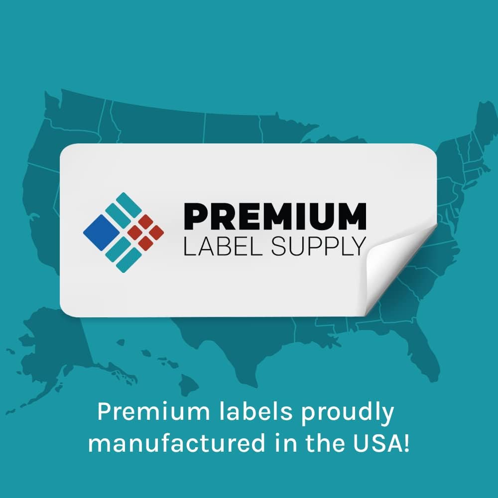 Premium Label Supply Bright Neon Color Fluorescent Stickers - 2" x 4" Labels - (Green Fluorescent, 5000 Labels)