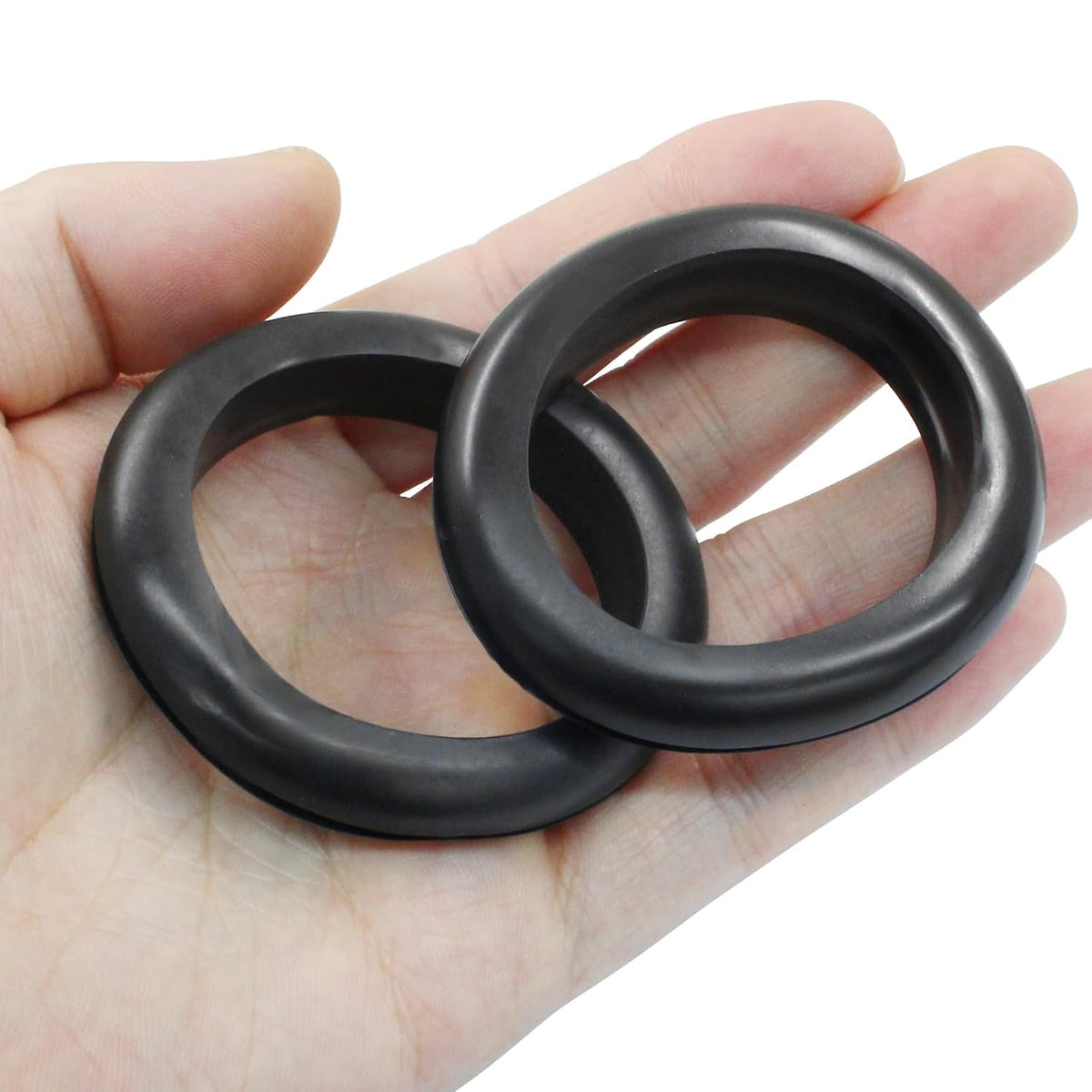 6 Pcs Rubber Grommets, 1-9/16" Inside Diameter 1-3/4" Drill Hole Rubber Wire Grommets O Ring Grommets for Wire, Firewall, Cables, Plugs, Automotive(Black)