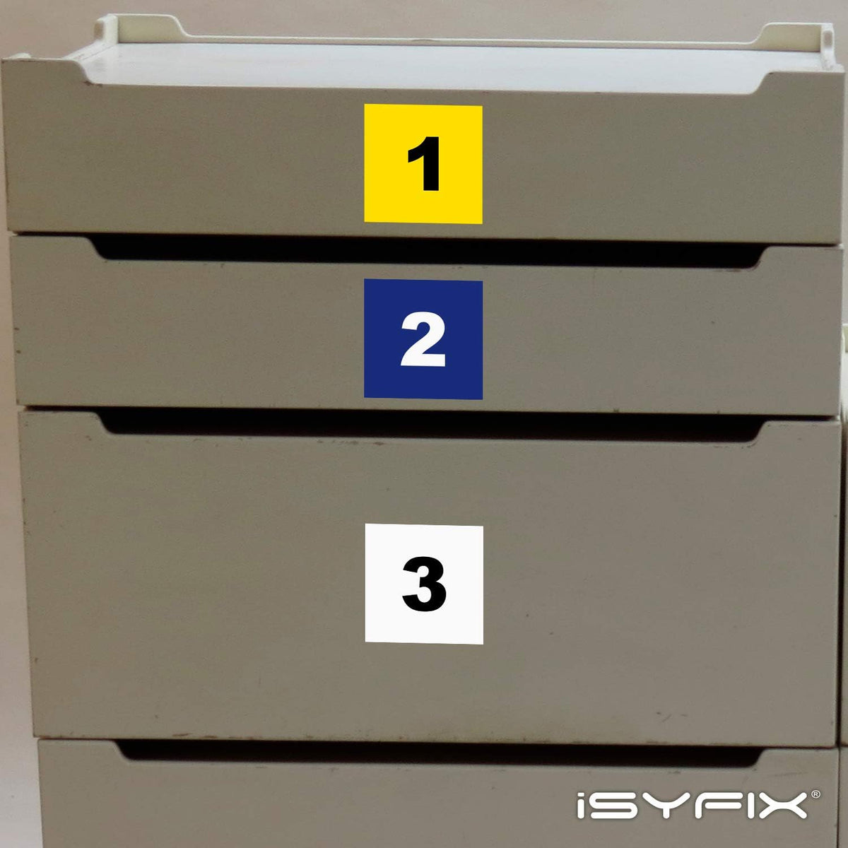 iSYFIX Multicolor Consecutive Number Stickers – 1 to 100, 3-inch, 1 Set – Vinyl Self Adhesive Premium Decal, Ideal for Inventory, Storage, Organizing, Boxes, Toolbox, Lockers & More, Indoor/Outdoor