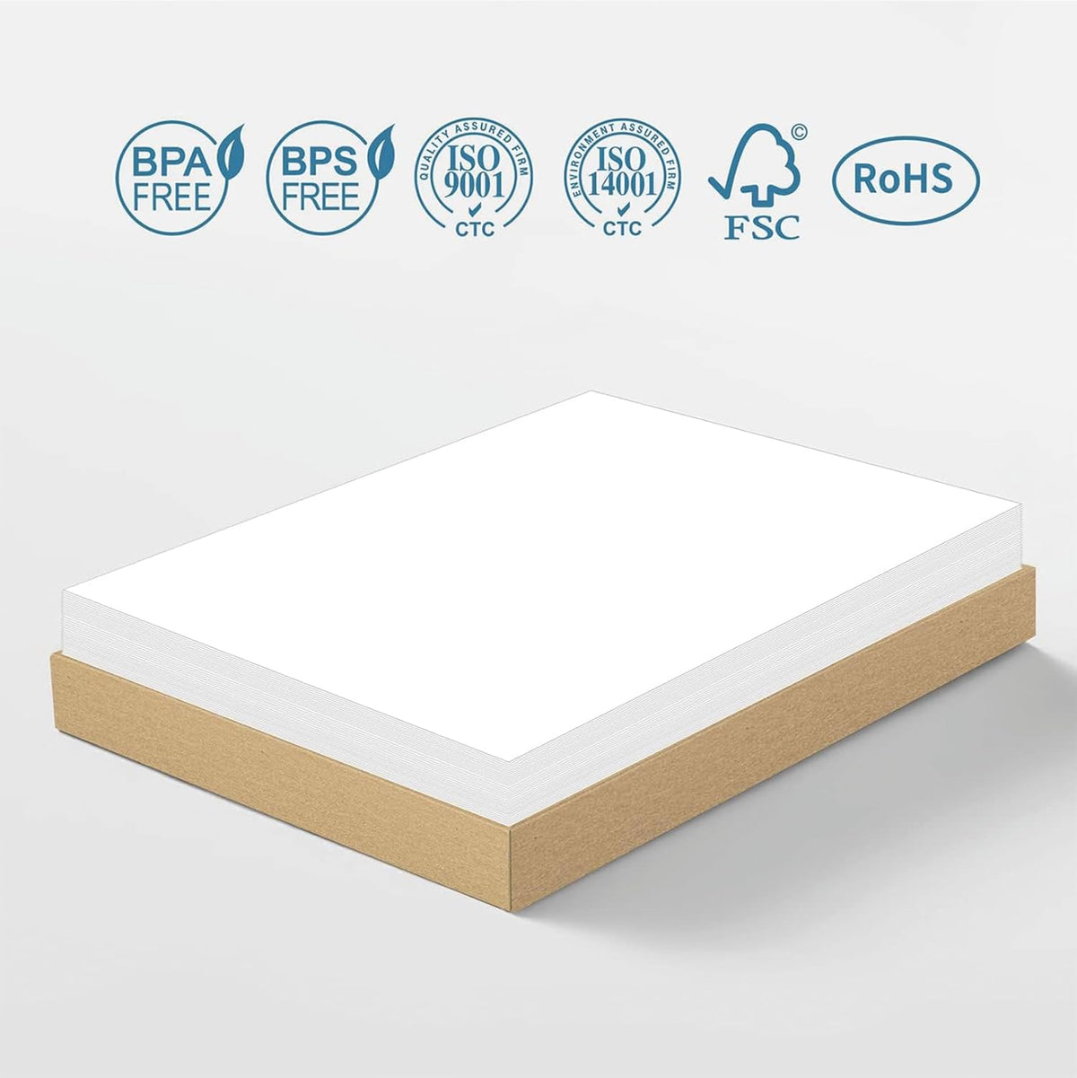 8.5" x 11" Full Sheet Labels, JIQEZNL Premium Label Sticker Paper for Laser & Inkjet Printers - 100 Sheets