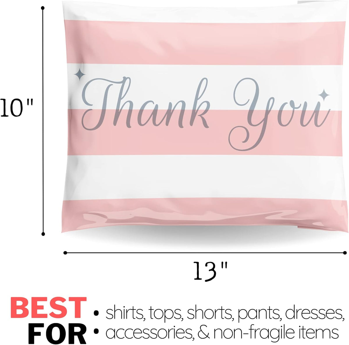 Poly Mailers 10x13 100 Pack | Self-Sealing Shipping Bags Envelopes for Small Business | Waterproof Durable Packaging | Variety Sample Pack | Thank You Floral Cat Gold | à la mode Mailers
