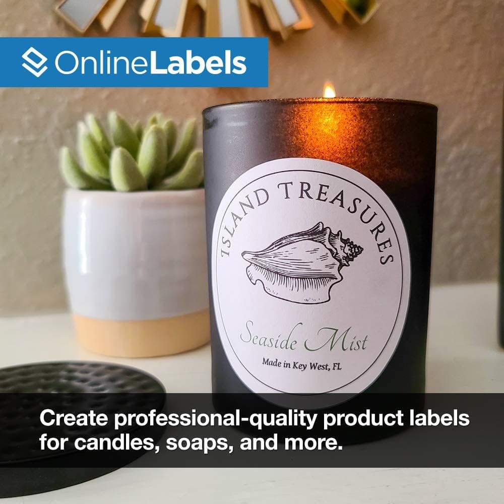 OnlineLabels 3" Round Labels – Permanent Adhesive, White Matte – for Product Packaging, Bottles, & Custom Stickers – for Inkjet & Laser Printers – Pack of 6,000 Labels, 1,000 Sheets OL2279WX