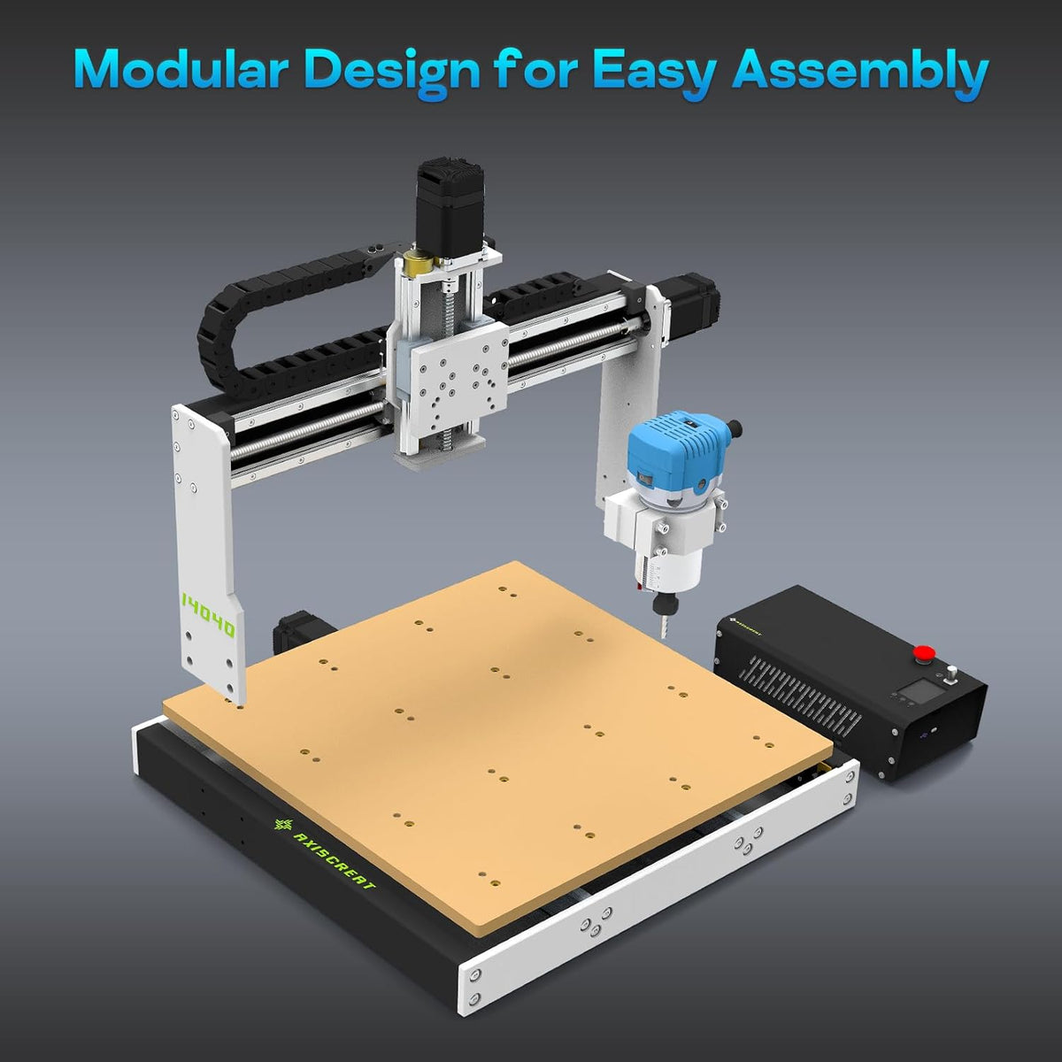 Cnc Router Machine 4040, Custom-Made 710W 6000-30000 RPM Trim Router Spindle, Linear Rails and Ball Screws, Engraving Milling Machine for Metal Wood Acrylic Leather etc.