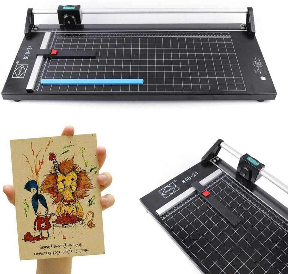 Paper Cutter 24" Paper Trimmer Scrapbooking Tool with Automatic Security Safeguard And Side Ruler For Craft Paper,Photo, Coupon, Label And Cardstock
