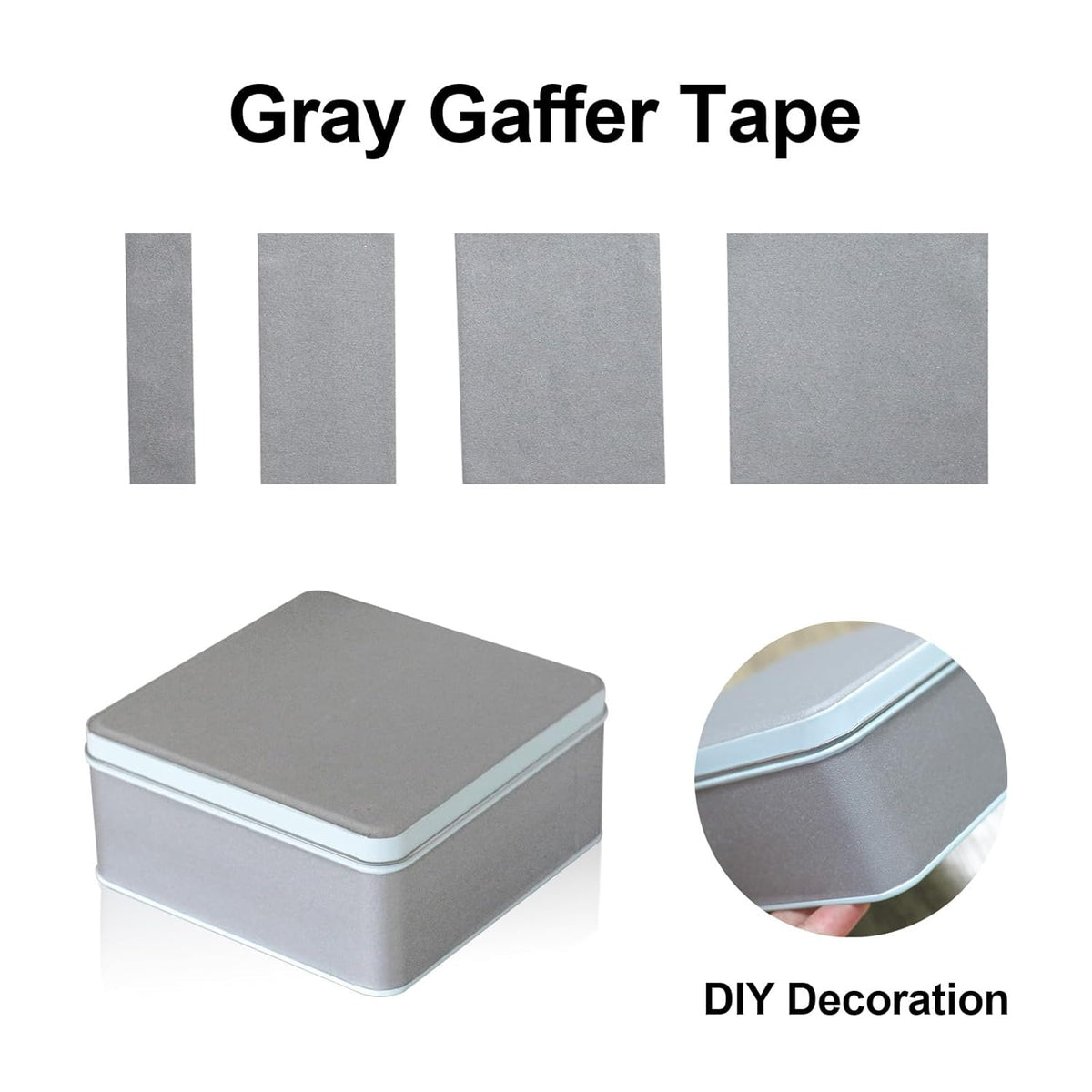 BOMEI PACK Grey Gaffer Tape, Matte Non-Reflective, 1inch x 30yds No Residue Hand Tear Self-Adhesive Gaffer Tape for Labeling, Cable, Stage, Photo Studio, Painters and Duct Repair, 1 Pack