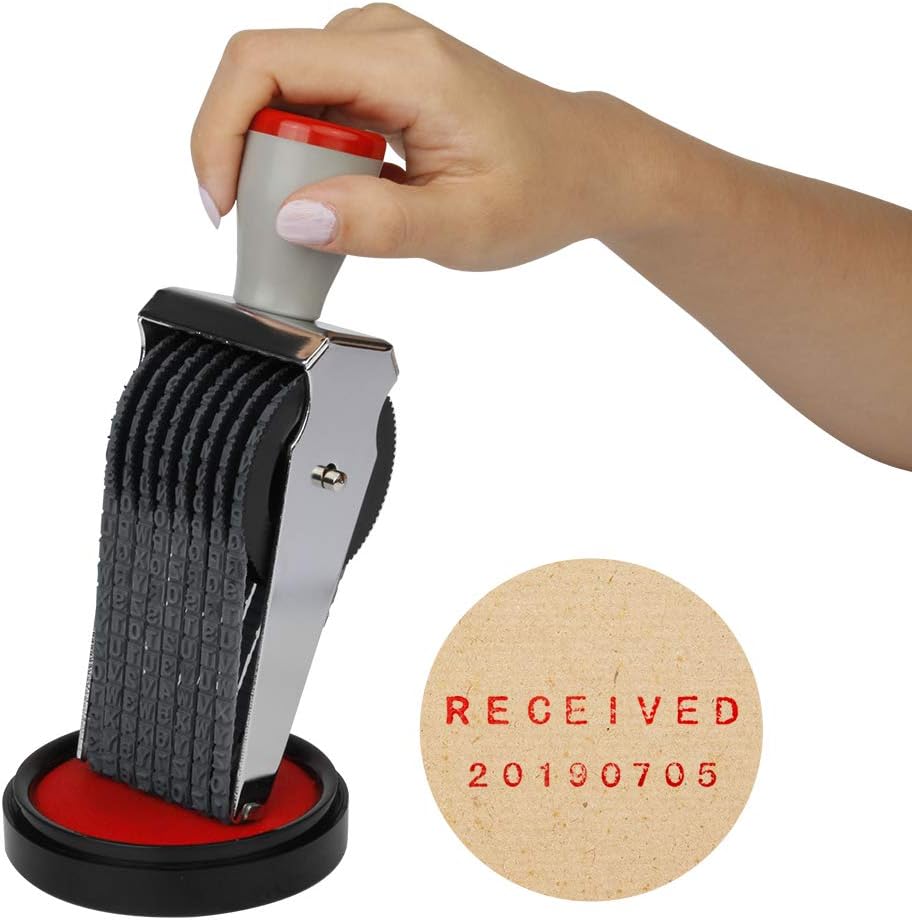 8 Digits Roller Stamp Personalized English Alphabet Number Symbol Rolling Wheel Stamp Multi-Function DIY Scrapbooking Roller Stationery