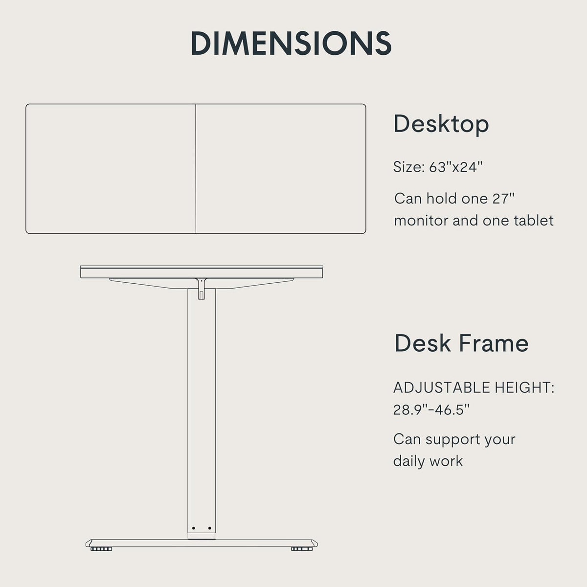 FLEXISPOT Standing Desk Electric Height Adjustable Desk with 63 x 24 Inches Splice Board, Ergonomic Memory Controller, Black Top + Black Frame