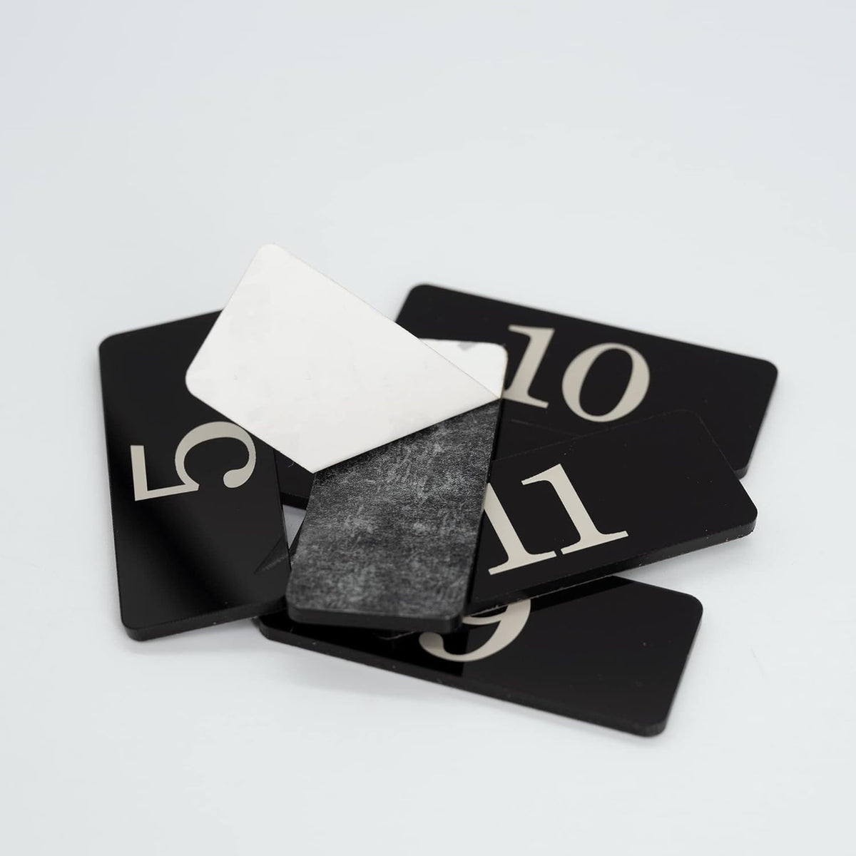StayMax Plastic Rectangle Locker Numbered Sticker Room Number Table Number (1-10, Black)