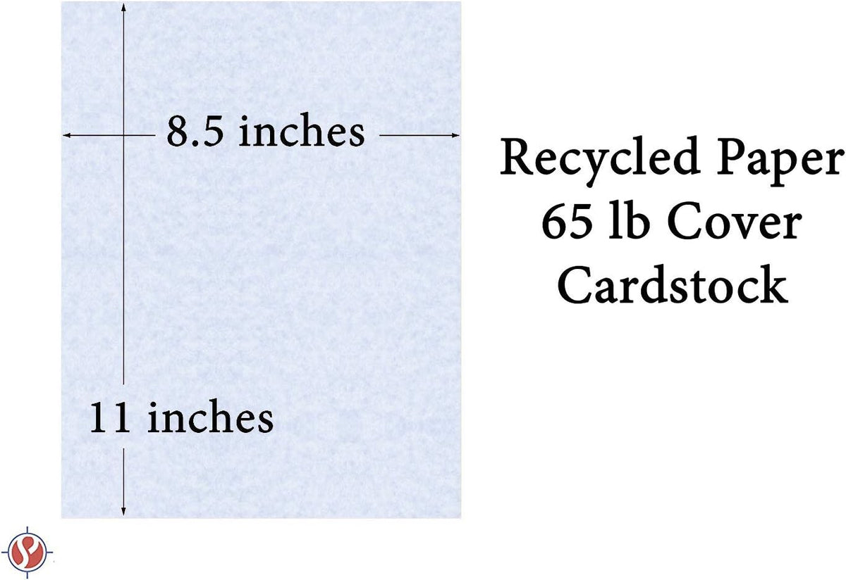 Bluestone Stationery Parchment Recycled Paper | 65Lb Cover Cardstock | 8.5” x 11” Inches | 50 Sheets Per Pack