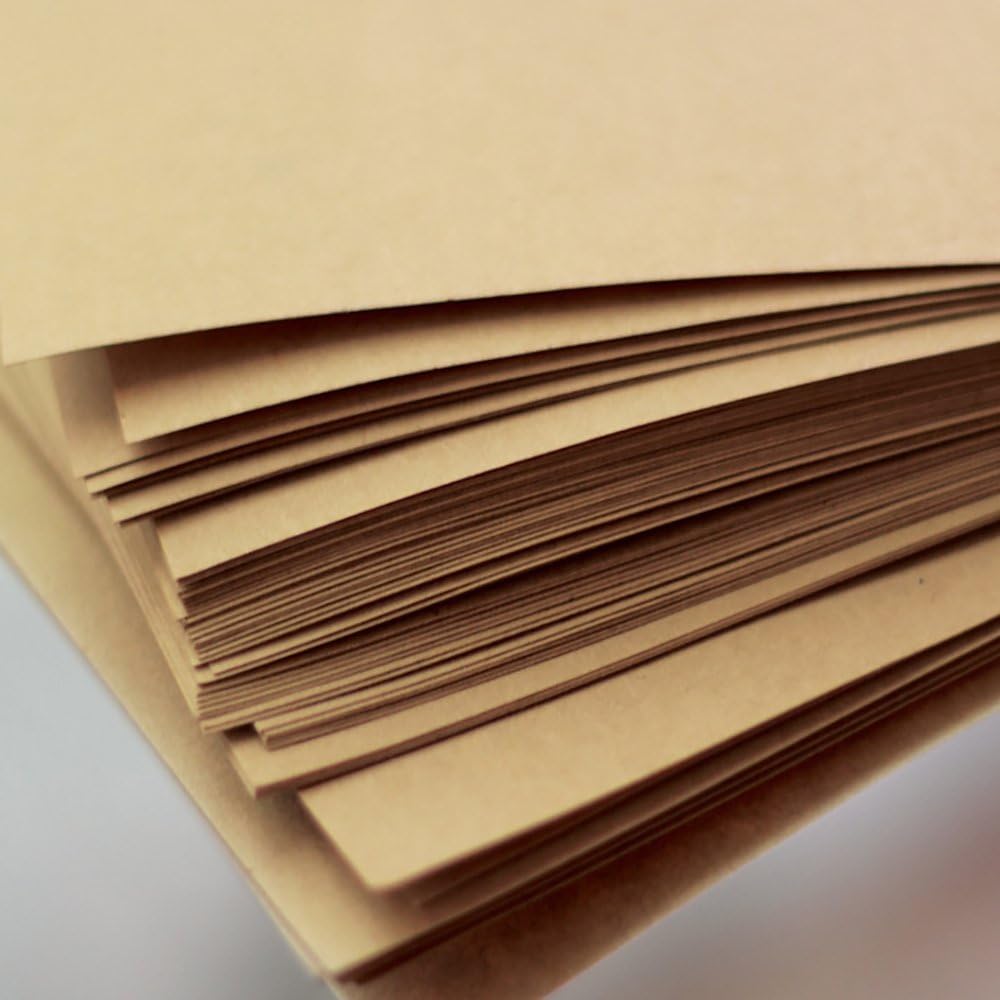 100pcs Vintage Kraft Stationary Paper 8.3 x 11.5 inch, A4 Sheets 120gsm Printable Lined Stationery Writing Letter Papers Bulk Set for Personalized Letters, Creative Poems, Lyrics, Office Notes