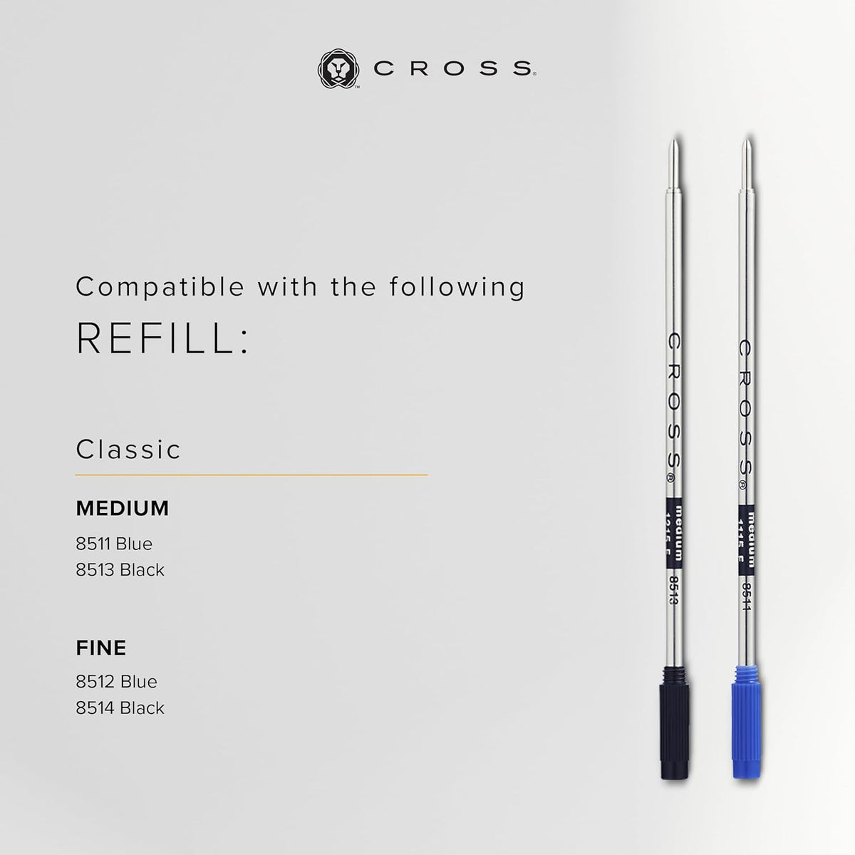 Cross Bailey Light Refillable Ballpoint Pen Presented in a Everyday Gift Box - Medium Point, Black Ink, Polished Black