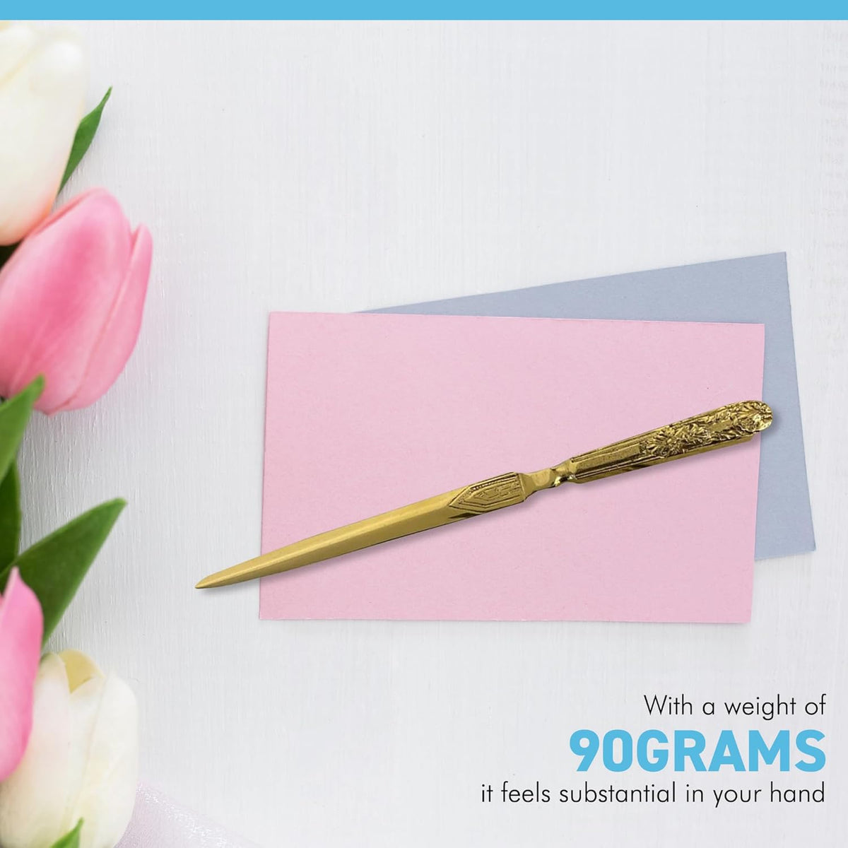Embossed Brass Letter Opener