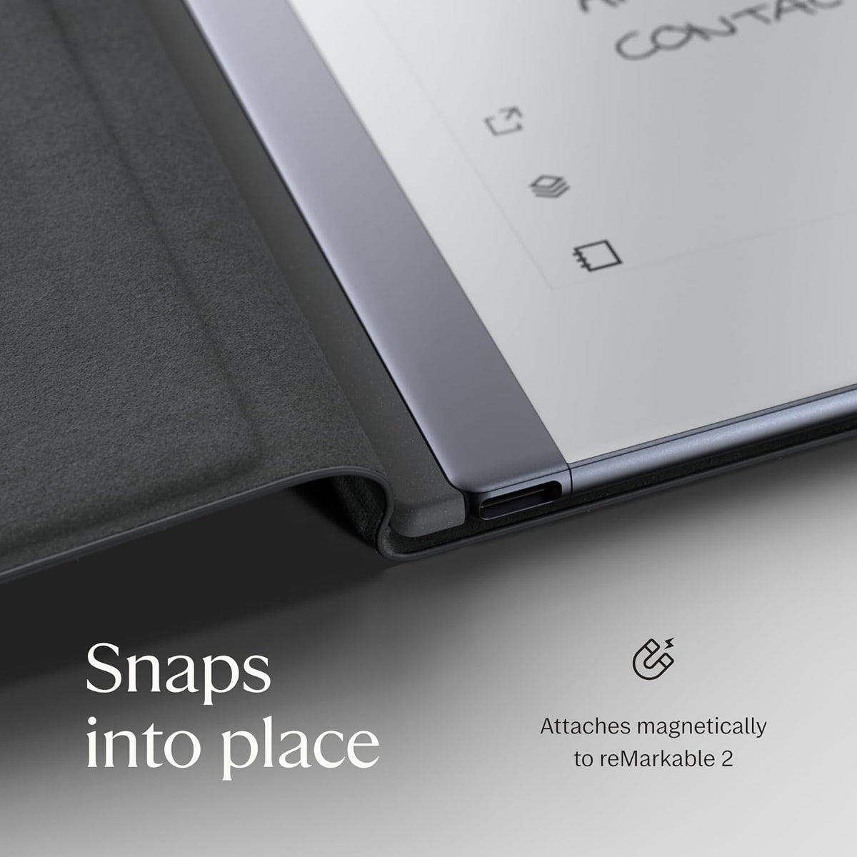 reMarkable Essentials Bundle – Gray | reMarkable 2 Paper Tablet | Includes Black and White 10.3” Writing Tablet, Marker Plus Pen with Eraser, Book Folio Cover in Gray Weave