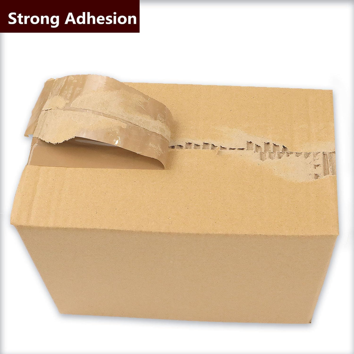 CHUANGSEED Packing Tape with Dispenser – 12 Rolls Brown Shipping Tape (2.4Mil x 1.88” x 60 Yards), Heavy Duty Box Sealing Tape for Moving, Packaging, Office, Warehouse