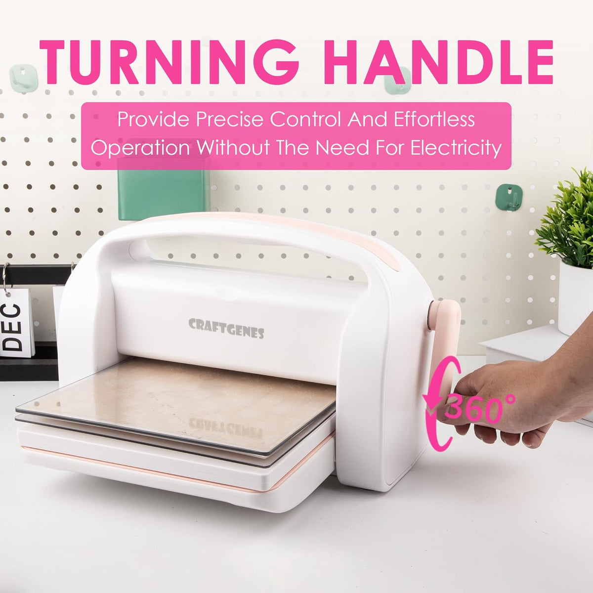 Manual Die Cutting Machine and Embossing Machine, 9'' Opening Size for Cardmaking, Scrapbooking, and DIY Crafts β Foldable Complete Set with A4 Die Cuts, Embossing Folders, and Plates(Pink)