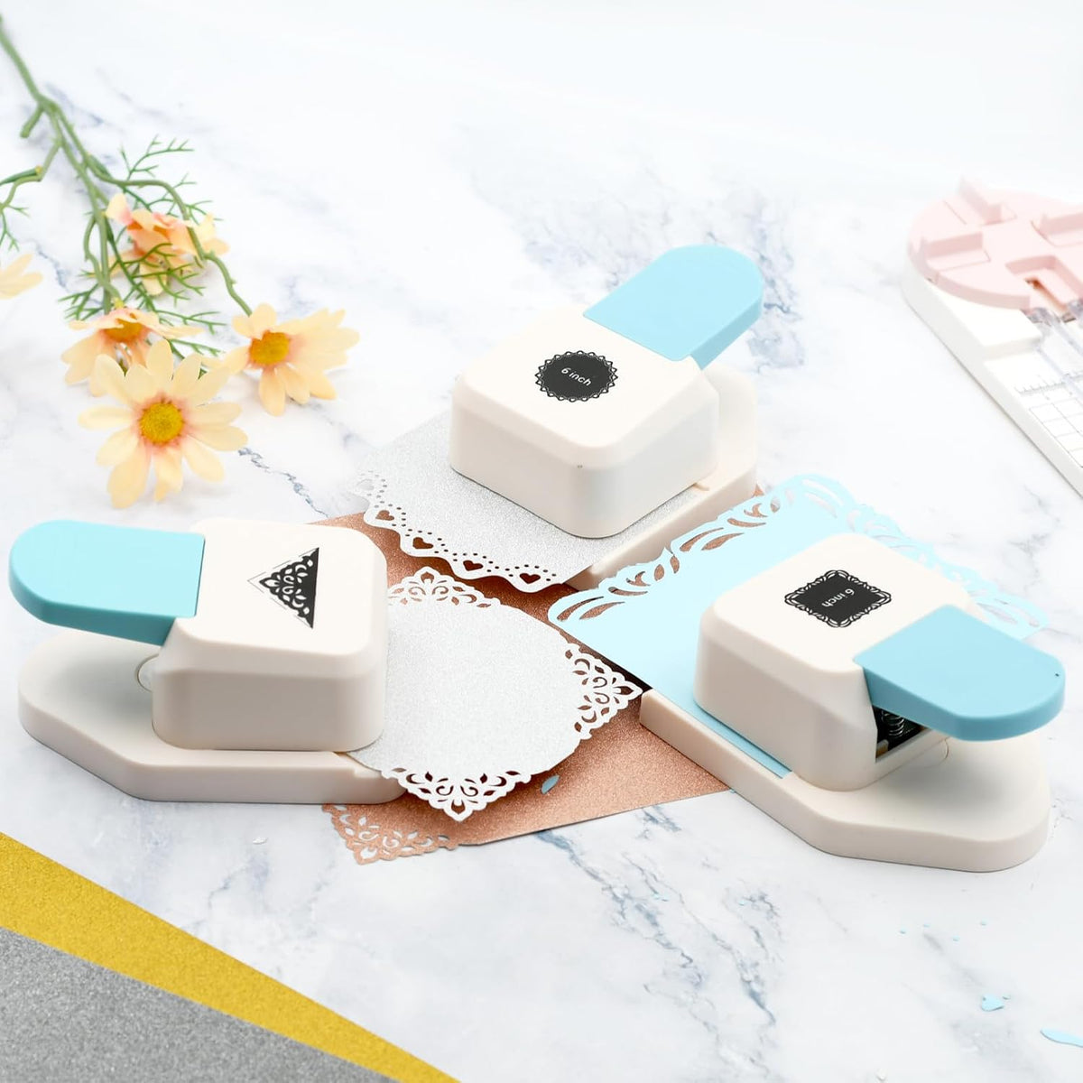 Paper Corner Punch Circular Hollow Heart Pattern, Large Craft Corner Punch Paper Cutter Portable Corner Hole Punch for Srapbooking, DIY Crafts, DIY Crafts, Card Making