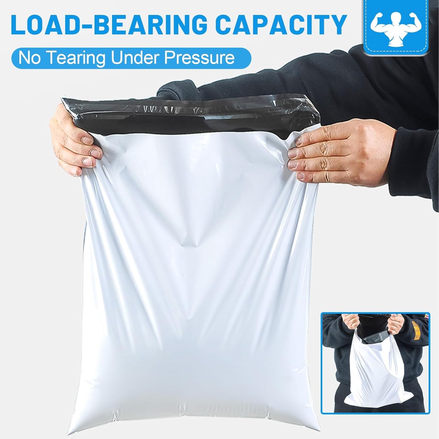 Poly Mailers Shipping Bags 10x13 inch 300 Pack Packaging Clothes Polymailers Envelopes Mailing Mailer Package Polymailer Small Business Supplies Package Clothing Bag Polybag Packing White