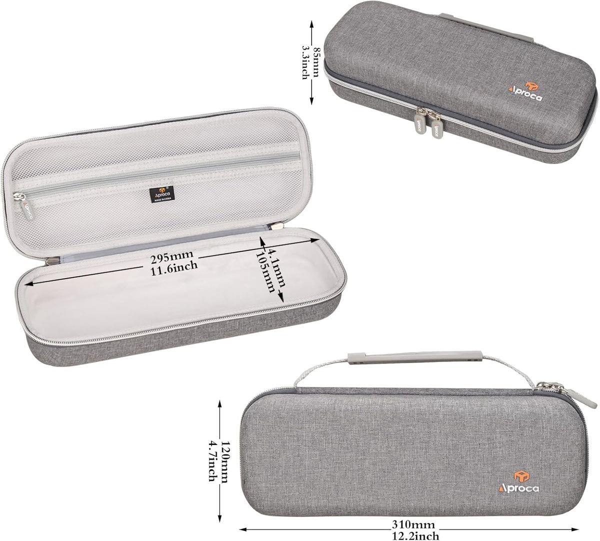 Aproca Grey Portable Hard Storage Case, for Canon ImageFORMULA R10 / ImageFORMULA P-215II Portable Document Scanner