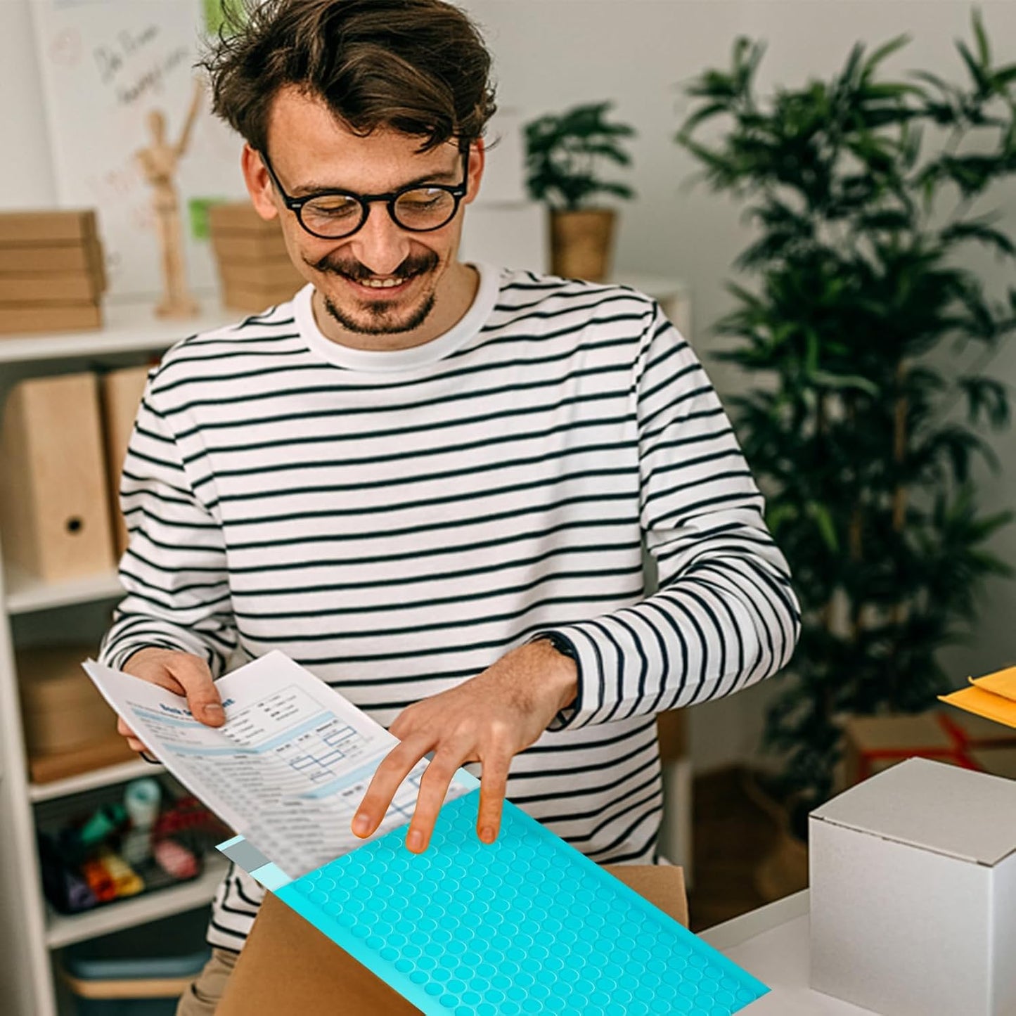 packbabol Bubble Mailers, 4x7 Inch Padded Bubble Mailers Pack of 50 Bubble Envelopes Opaque Self Seal Adhesive Waterproof Bags for Shipping and Packaging (Teal, 4x7-50)