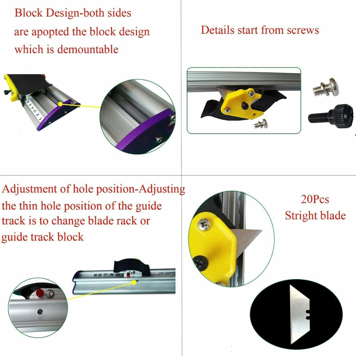 Manual Sliding KT Board Paper Trimmer Cutting Ruler, Photo Paper Cutter, PVC PET Cutter With Ruler (39"=1000mm)