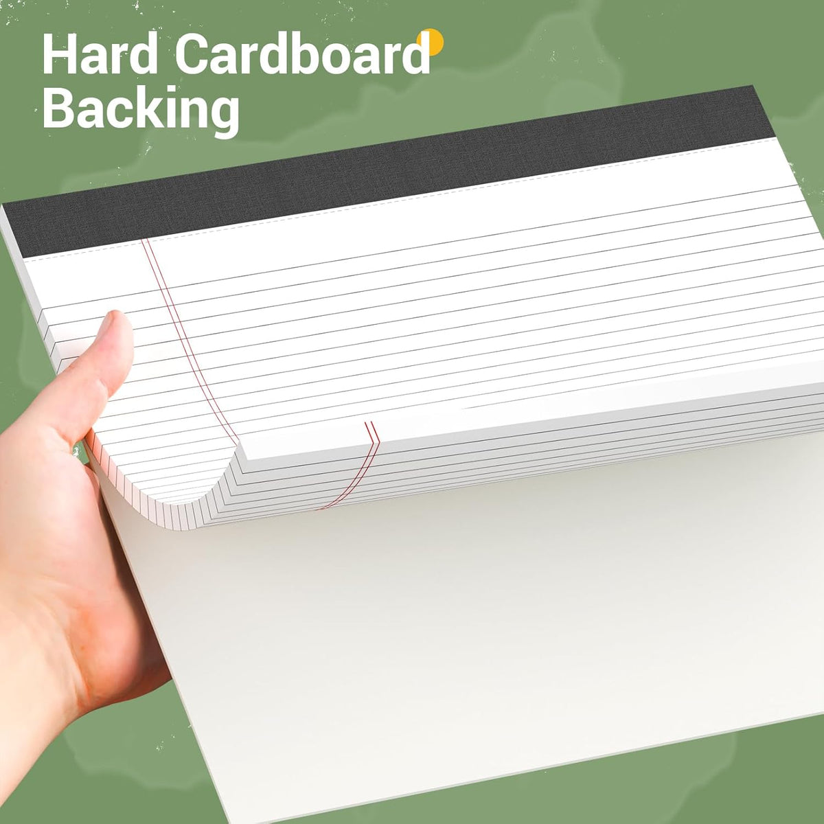 3 Pack Legal Pads 11 x 9.5 College Ruled White Paper Note Pad Narrow Ruled 30 Sheets Notepads Perforated Writing Pad Clear Print Horizontal Pads of Paper