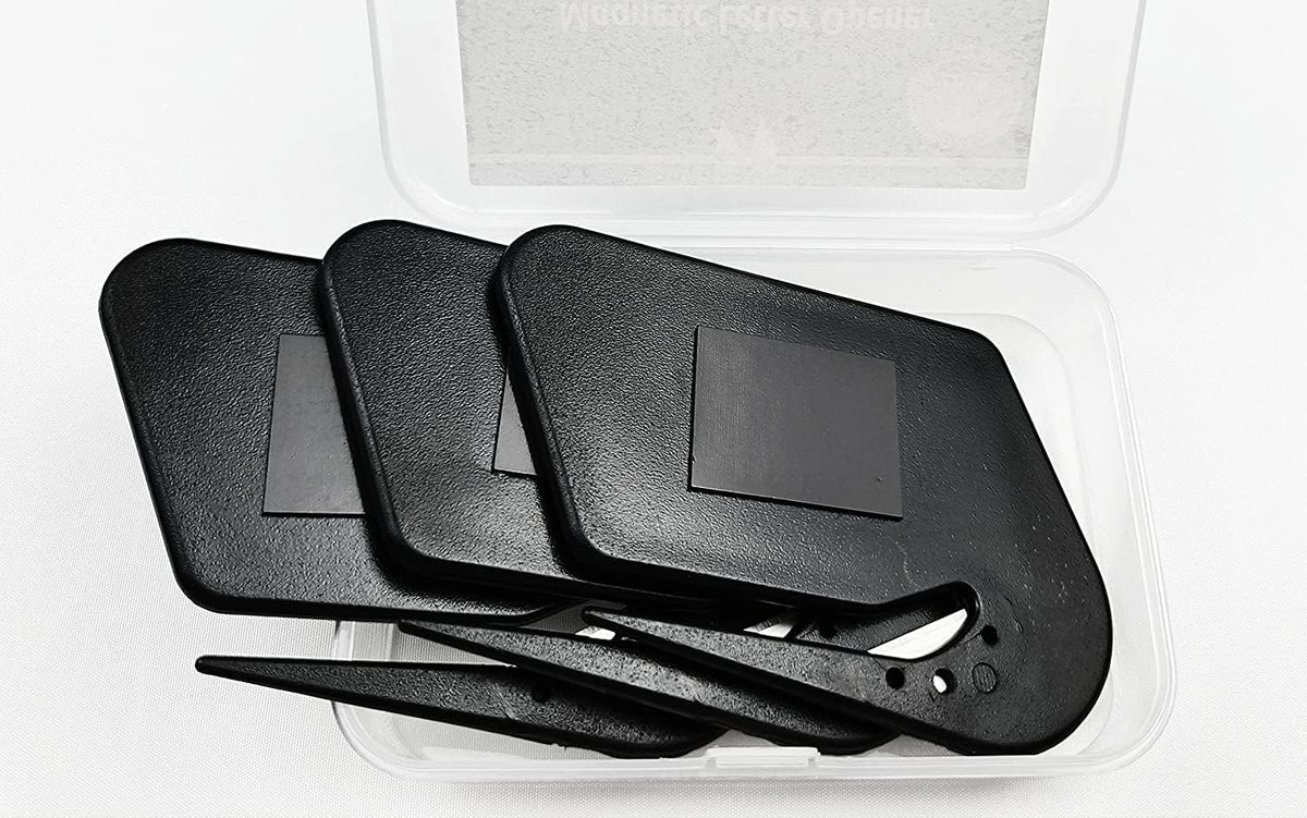 Magnetic Letter Openers Envelope,3 Pack,Envelope Opener Slitter,Mail Openers Blade with Magnet,Letter Opener for Women,Envelope Cutter (Black)