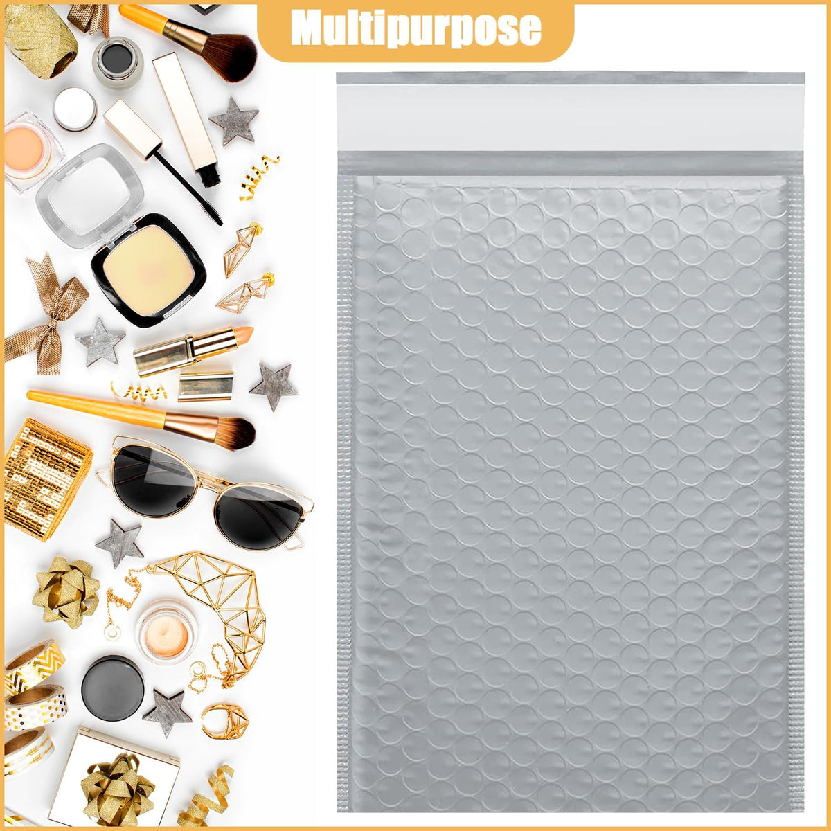 14.25in x 19in Bubble Mailer, Gray Poly Mailer, Padded Envelope, Shipping Envelope, Waterproof, Self-Sealing, For Small Business, Shipping, Mailing, Boutique Packaging(25PCS)