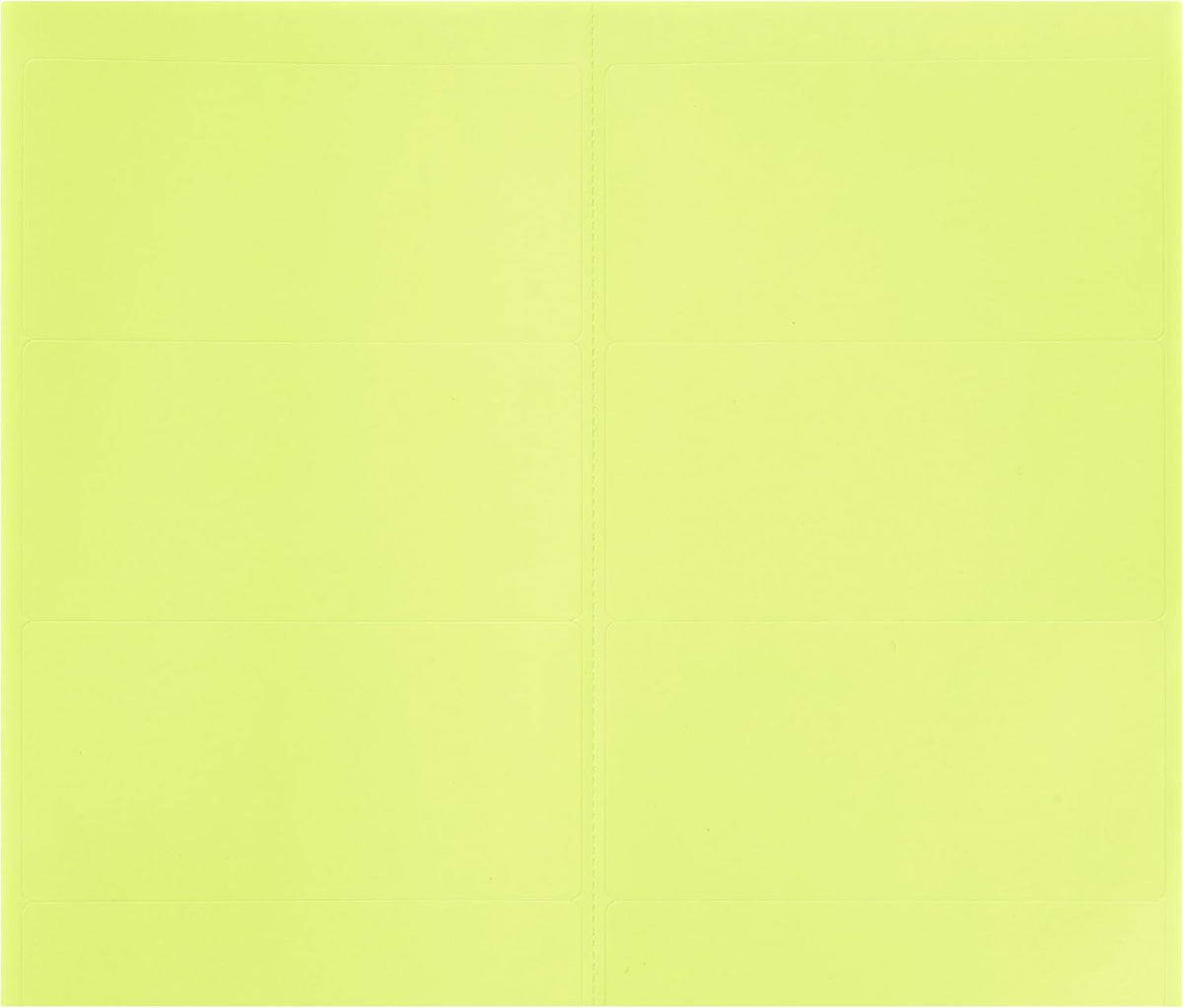 Compulabel Fluorescent Yellow Address Labels for Laser Printers, 4 x 2 Inches, Permanent Adhesive, 10 per Sheet, 1000 Sheets per Carton (340044)
