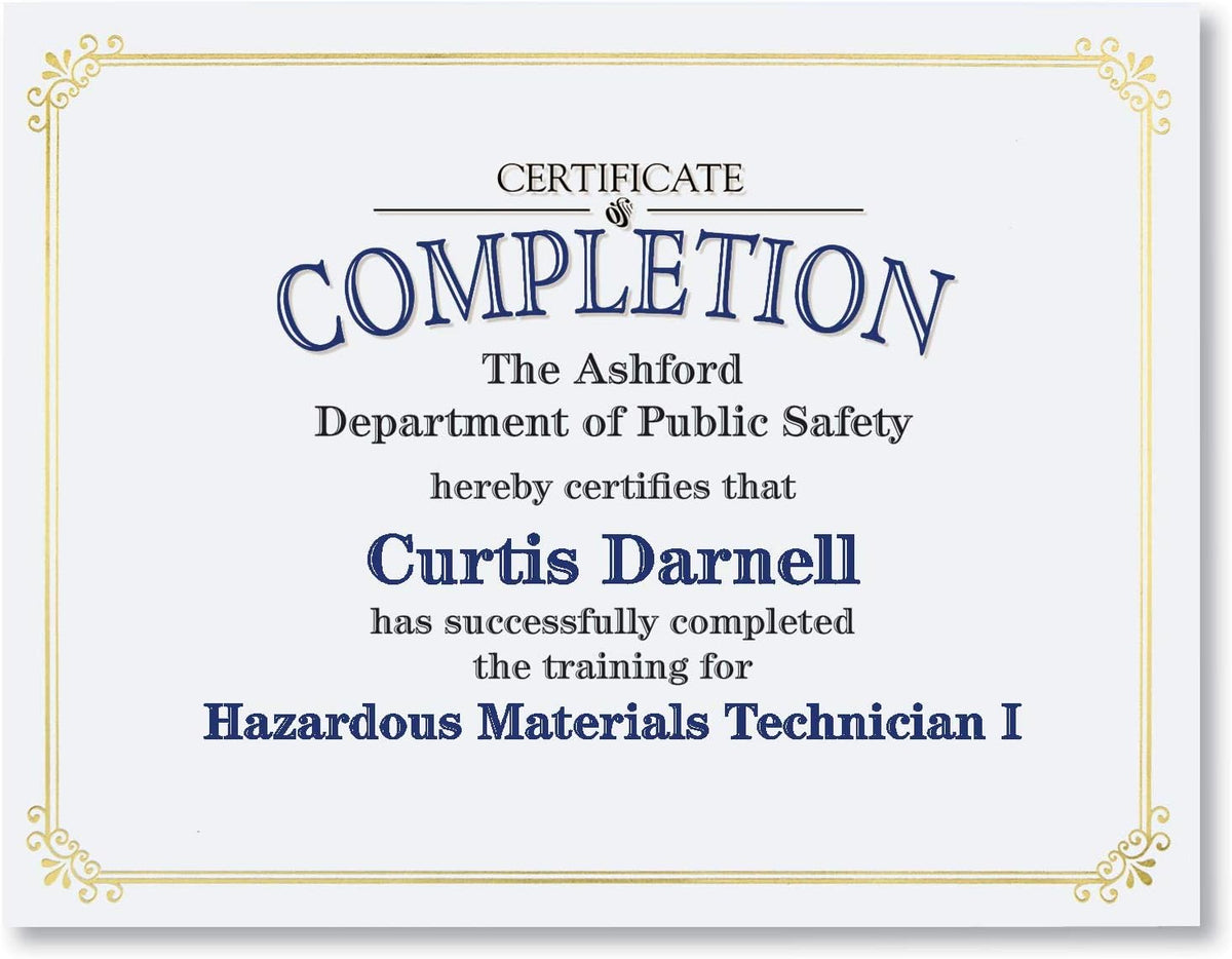 PaperDirect Gold Foil on White Simple Border Specialty Certificates, 8½ x 11, 50 Count, Certificates And Awards Paper, For School, Work, Diplomas & Award Certificates
