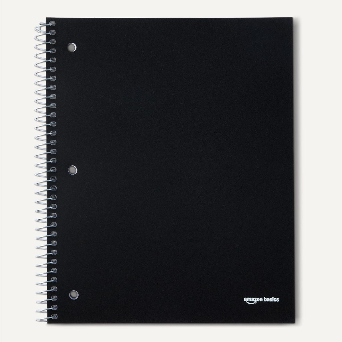 Amazon Basics 1 Subject College Ruled Spiral Notebook Poly Cover,100 Sheets, 8-1/2" x 11", 3 pack, Assorted Primary Colors