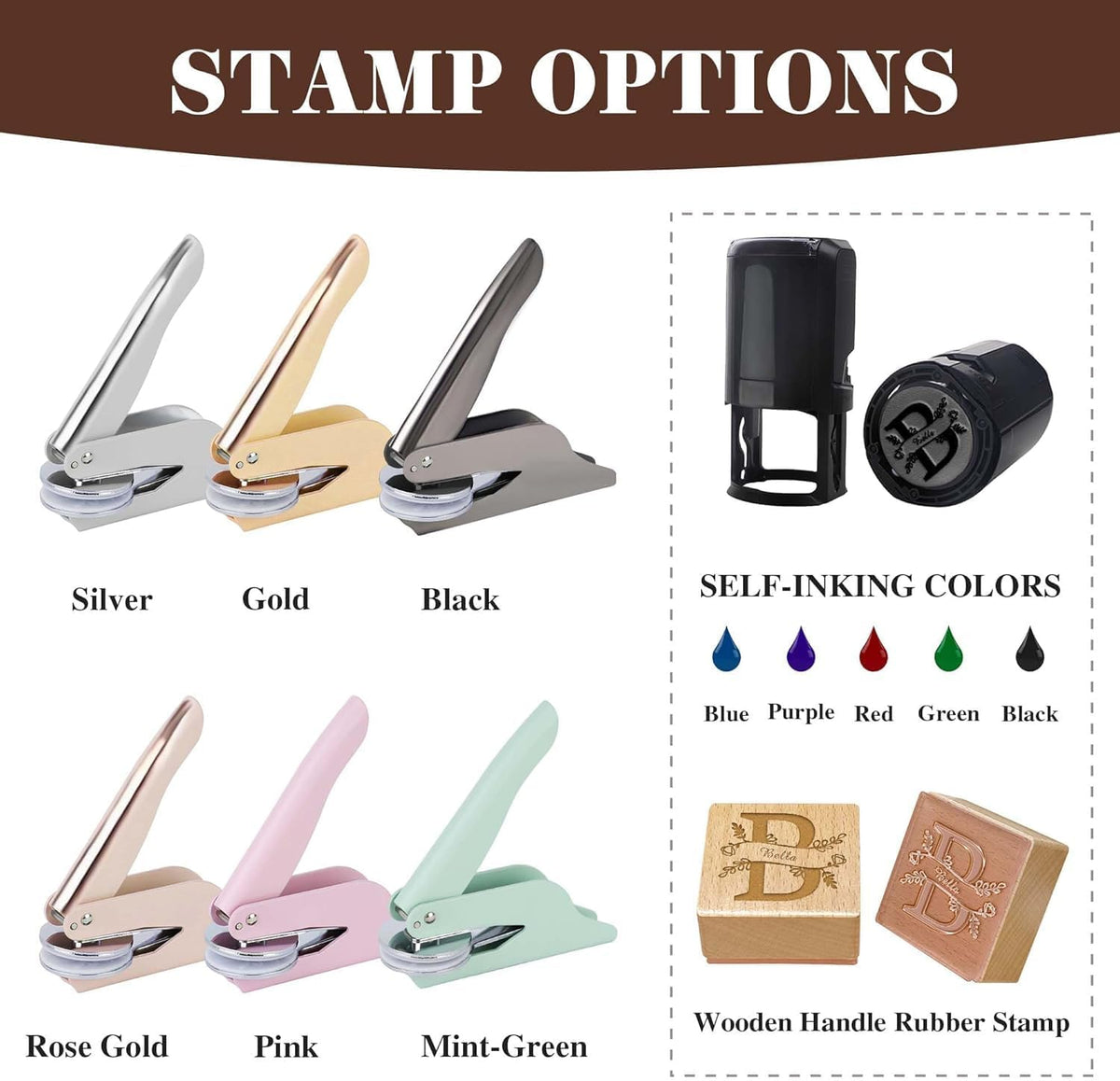from The Library of Embossers & Stamps Custom Color Self-Inking Stamp with Your Name or Design Great for Personalizing Books, Text Books and Journals (30)