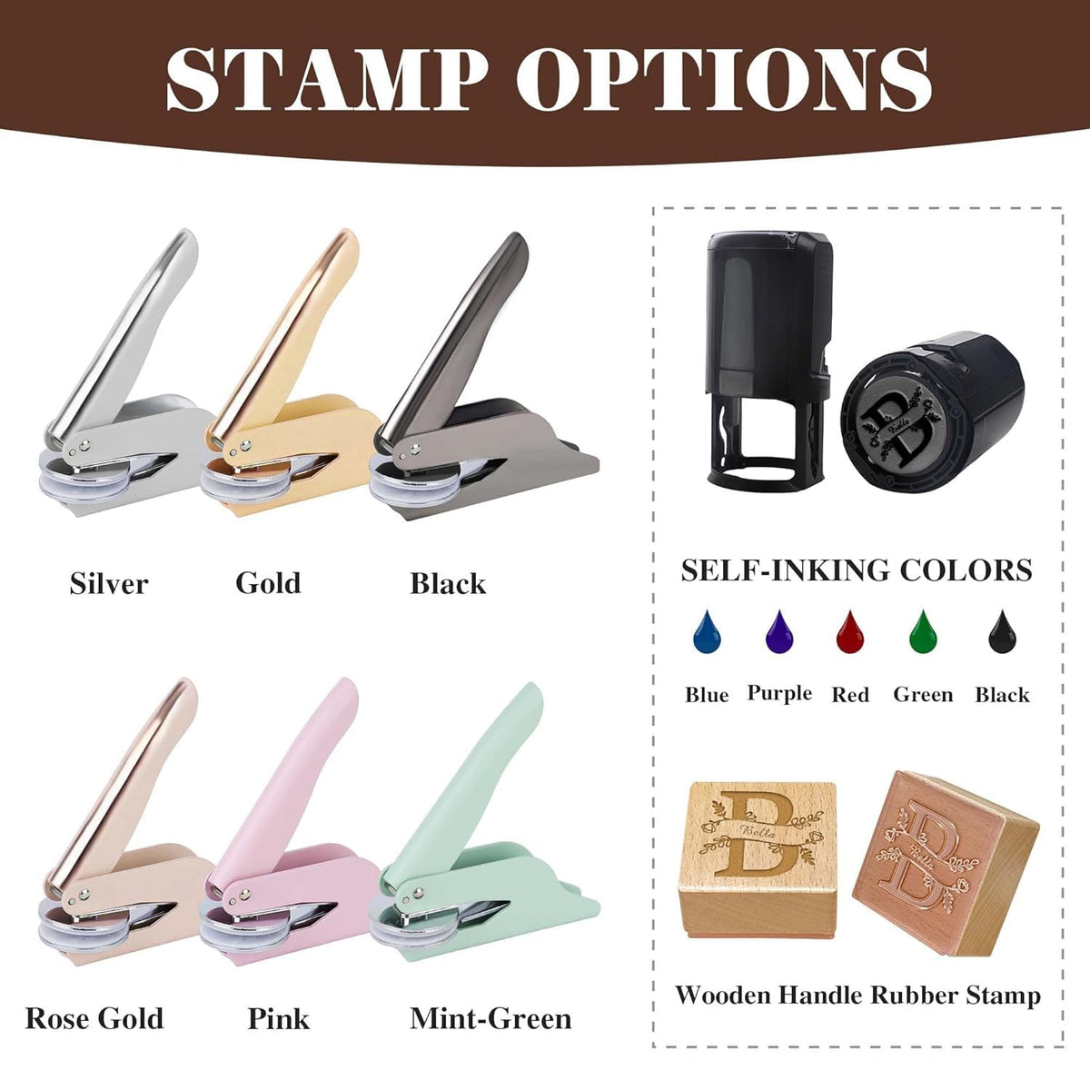 Cute Cat Book Embosser Custom Embosser Stamp with Your Name or Design Personalized Library Embosser Stamp Customized Books Business Cards Paper Documents Notebooks etc. (Cute Cat - 05)
