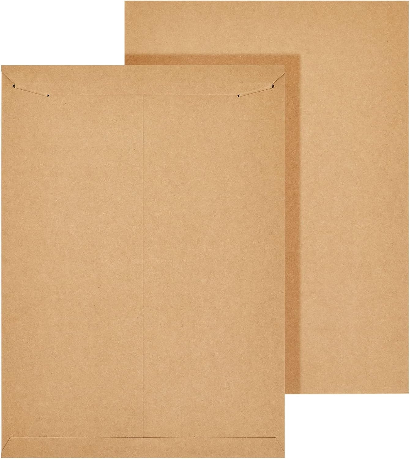 Juvale Flat Cardboard Art Mailers - 13 x 18 In, Brown, Pack of 25, 450 GSM - Poster Flat Mailers for Photos, Documents & CDs
