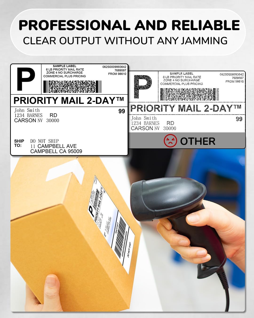 Pink Thermal Labels 4x6 for Shipping Label Printers - 500 PCS Pink Shipping Labels Compatible with Thermal Printers 4x6, Water/Oilproof Label Paper, Use for Logistics Business