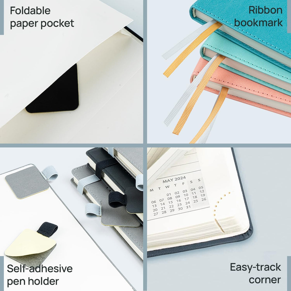 POPRUN 2026 Planner (Large - 8.5'' x 10.5'') - 2026 Weekly Calendar (Jan. 2026 - Dec. 2026) with Hourly Time Slots, Weekly/Monthly Appointment Book for Time Management - Leather Soft Cover - Purple
