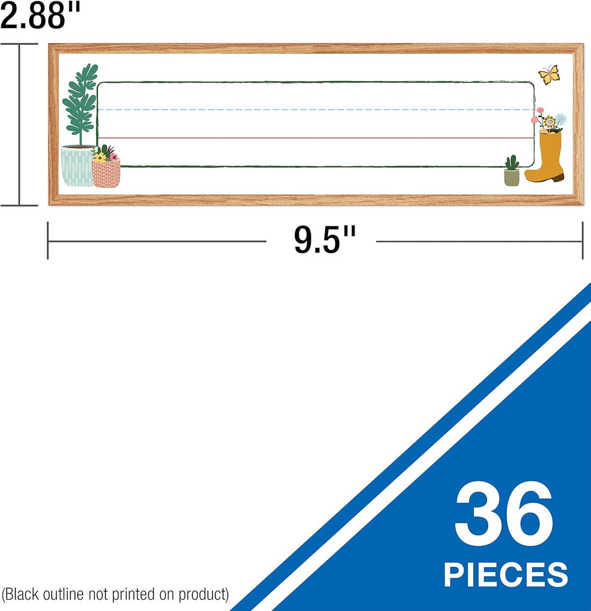 Carson Dellosa Grow Together 36PC Name Labels for Kids, Plant Tags for Labeling Classroom, School Supplies, Chalkboard, Desk Organizer and Locker Organization Teacher Decor