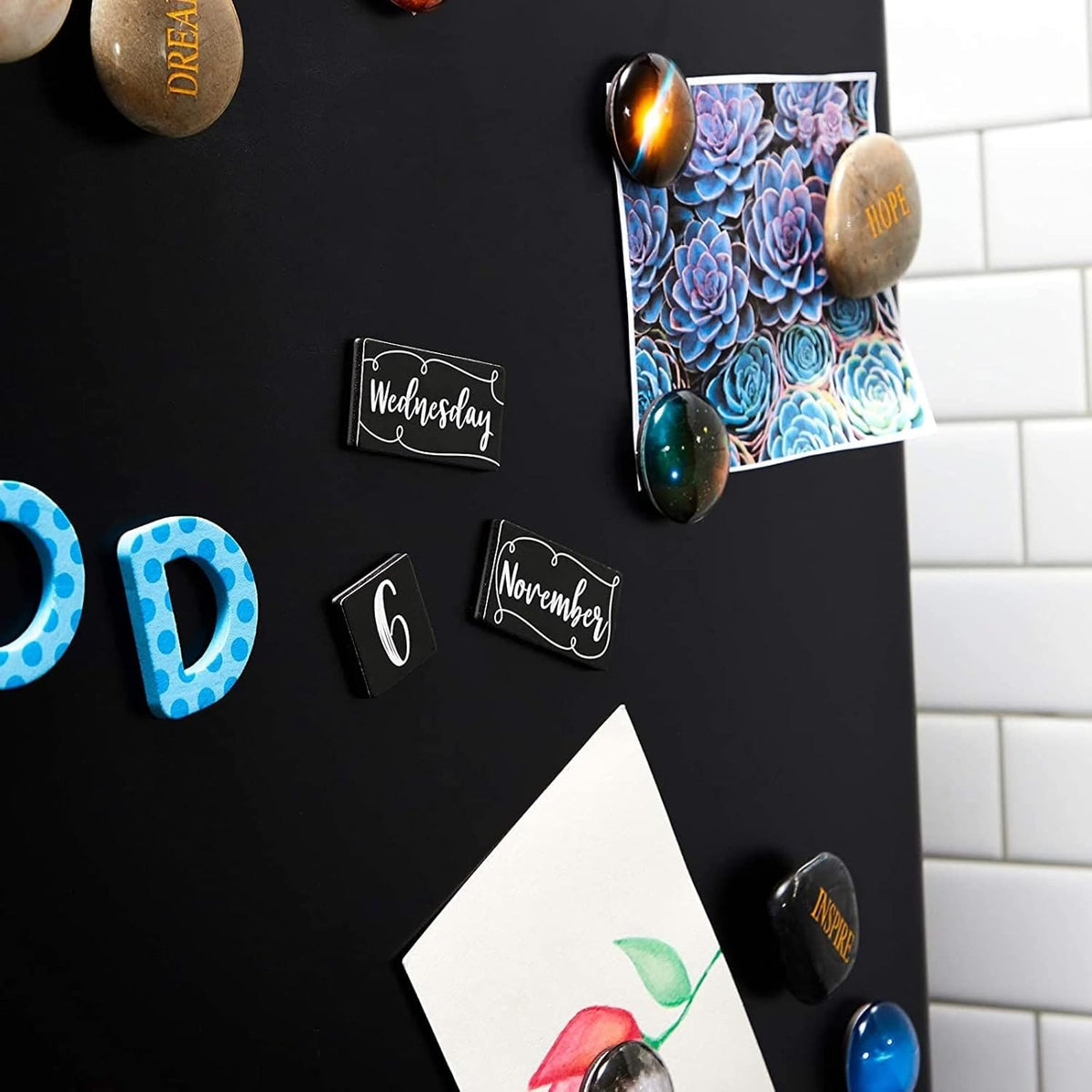 Juvale Magnetic Numbers for Whiteboard Calendar - Large Black, 50-Piece - Calendar Number Magnets & Magnetic Days & Months for Classroom Accessories