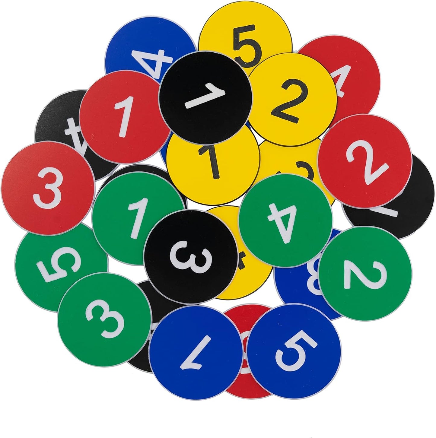 StayMax Plastic Number Tags Engraved Numbered Tags Without Hole (1-100, Blue)